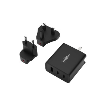 Ansmann USB-Ladegerät, 15 W, AC Wechselstecker US/UK/EU Ansmann USB-Ladegerät, 15 W, AC Wechselstecker US/UK/EU