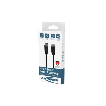 Ansmann USB-C Kabel, auf Typ-C Daten Länge: 200cm Ansmann USB-C Kabel, auf Typ-C Daten Länge: 200cm