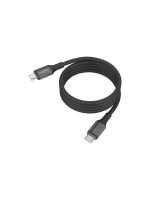 Ansmann Câble magnétique en silicone USB-C vers USB-C, 120 cm, noir