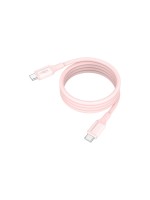 Ansmann Câble magnétique en silicone USB-C vers USB-C, 120 cm, rose