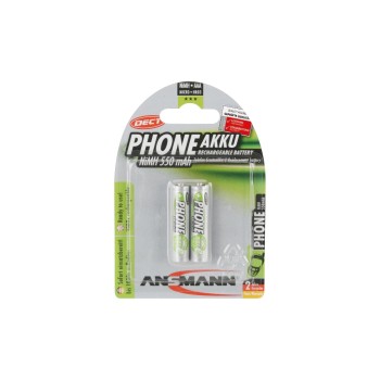 Ansmann Accumulateur 2x AAA 550 mAh pour téléphones DECT