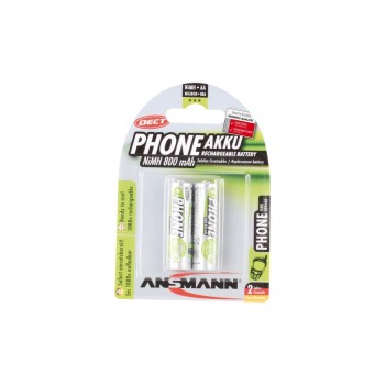 Ansmann Accumulateur 2x AA 800 mAh pour téléphones DECT