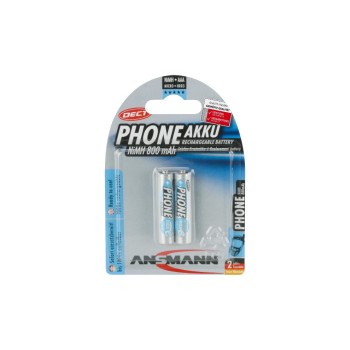 Ansmann Accumulateur 2x AAA 800 mAh pour téléphones DECT