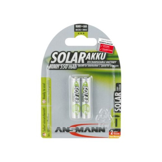 Ansmann Accumulateur 2x AAA 550 mAh pour applications solaires