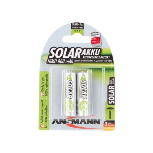 Ansmann Batterie 2x AA 800 mAh pour applications solaires