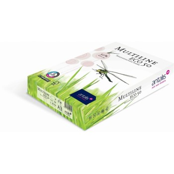 Antalis Papier pour photocopie Multiline Eco 50 A3, Blanc, 80 g/m²,500 feuilles Antalis Papier pour photocopie Multiline Eco 50 A3, Blanc, 80 g/m²,500 feuilles