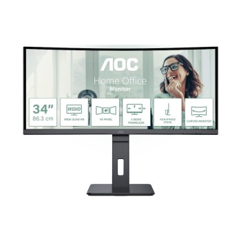 AOC 34 VA Curved, 3440 x 1440, HDMI, DP, USB-C, USB 3.1 AOC 34 VA Curved, 3440 x 1440, HDMI, DP, USB-C, USB 3.1