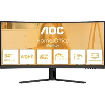 AOC Monitor CU34B3E, VA Curved, 120 Hz, HDMI, DP