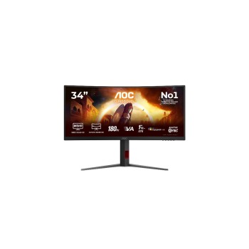 AOC CU34G4CA Écran incurvé ultra-large de 34 pouces, WQHD, 180 Hz AOC CU34G4CA Écran incurvé ultra-large de 34 pouces, WQHD, 180 Hz