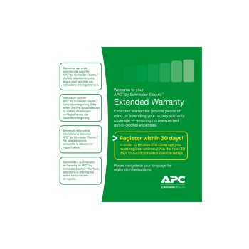 APC Extension de garantie WBEXTWAR1YR-SE-04 1 an APC Extension de garantie WBEXTWAR1YR-SE-04 1 an