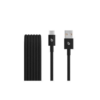 APPLE Beats USB-cable A-C, 15W, 1.5m, black, geflochten, USB 2.0, 15W, Bolt Black