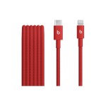 APPLE Beats USB-cable C-Light, 1.5m, red, geflochten, USB 2.0, Lightning, Rapid Red