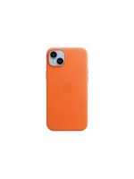 Apple iPhone 14+ Leather Case Oranger, inkl. MagSafe, Orange