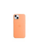 Apple iPhone 15 Plus Silicone Case, inkl. MagSafe, Orange Sorbet