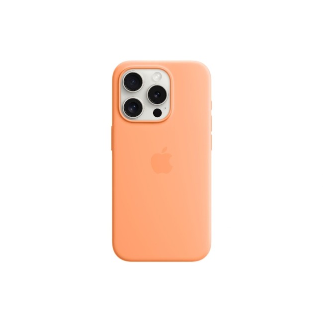 Apple iPhone 15 Pro Silicone Case, with MagSafe, Orange Sorbet