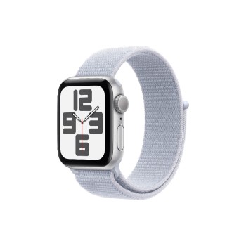 Apple Watch SE 2024 GPS 40 Silver Loop, mit Blue Cloud Sport Loop Apple Watch SE 2024 GPS 40 Silver Loop, mit Blue Cloud Sport Loop