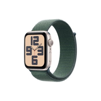 Apple Watch SE 2024 GPS 44 Starlight Loop, mit Lake Green Sport Loop Apple Watch SE 2024 GPS 44 Starlight Loop, mit Lake Green Sport Loop