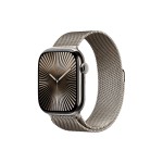 Apple Watch Series 10 46 mm LTE Boucle naturelle en titane Milanese S/M