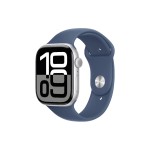 Apple Watch S10 GPS 46 Silver Alu S, with Denim Sport Band - S/M