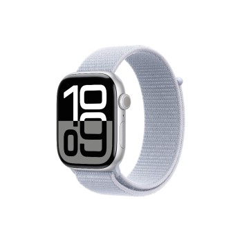 Apple Watch S10 CEL 46 Silver Alu Loop, with Blue Cloud Sport Loop Apple Watch S10 CEL 46 Silver Alu Loop, with Blue Cloud Sport Loop