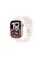 Apple Watch Series 10 46 mm LTE Alu Or Rose Sport Blanc S/M