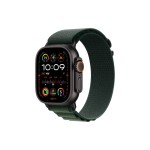 Apple Watch Ultra 2 Black Titanium Alpine Loop Vert foncé Large