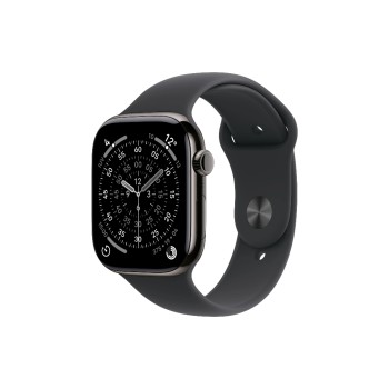 Apple Watch S11 CEL 42 Slate Titanium S, with Black Sport Band - S/M Apple Watch S11 CEL 42 Slate Titanium S, with Black Sport Band - S/M