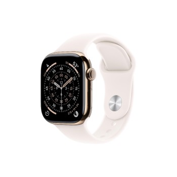 Apple Watch S11 CEL 42 Gold Titanium M, with Light Blush Sport Band - M/L Apple Watch S11 CEL 42 Gold Titanium M, with Light Blush Sport Band - M/L
