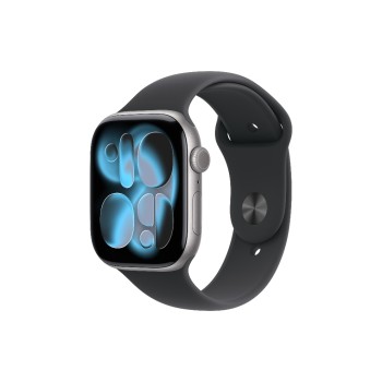 Apple Watch S11 CEL 46 Space Grey Alu M, with Black Sport Band - M/L Apple Watch S11 CEL 46 Space Grey Alu M, with Black Sport Band - M/L