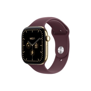 Apple Watch Series 12, 46mm, CEL, Gold Titan, Burgundy SP Band S/M