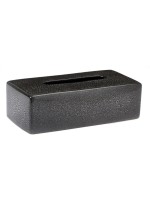 Aquanova Kosmetiktücherbox Ugo, black , 26.3x13.4x8.4 cm, Steingut