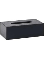 Aquanova Kosmetiktücherbox Cole, Schwarz, 28x12x36 cm, Eschenholz, mattlackiert