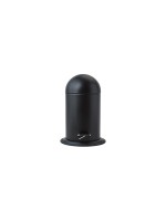 Aquanova Kosmetikeimer Ona 3L, Schwarz, 17-22x34 cm (DxH), Polyresin, Edelstahl