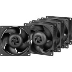 Arctic Cooling Ventilateur PC S8038-7K, 80 mm, 7000 RPM, noir, 4 pièces