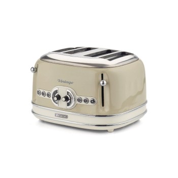 Ariete Toaster Vintage mit 4 Schlitze creme, 1600 W, 4 Schlitze Ariete Toaster Vintage mit 4 Schlitze creme, 1600 W, 4 Schlitze