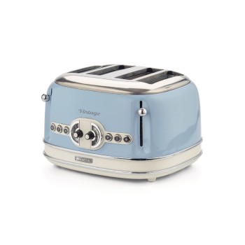Ariete Toaster Vintage mit 4 Schlitze blau, 1600 W, 4 Schlitze Ariete Toaster Vintage mit 4 Schlitze blau, 1600 W, 4 Schlitze