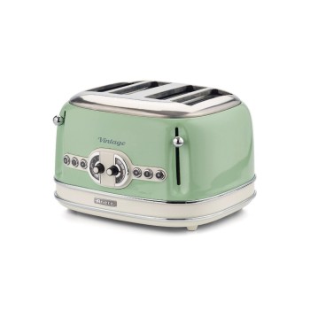 Ariete Toaster Vintage mit 4 Schlitze grün, 1600 W, 4 Schlitze Ariete Toaster Vintage mit 4 Schlitze grün, 1600 W, 4 Schlitze
