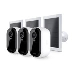 Arlo Essential 3 2K, set de 3 avec panneau solaire
