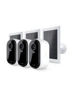 Arlo Essential 3 2K, set de 3 avec panneau solaire