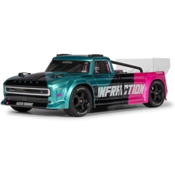 Arrma Camion de course Infraction 223S DSC 4 x 4 1:8, ARTR turquoise/rose