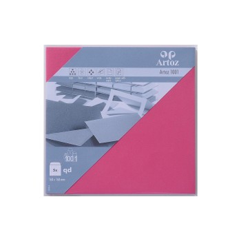 Artoz Couvert 1001 16cmx16cm, 100 gm2, fuchsia, 5 Blatt