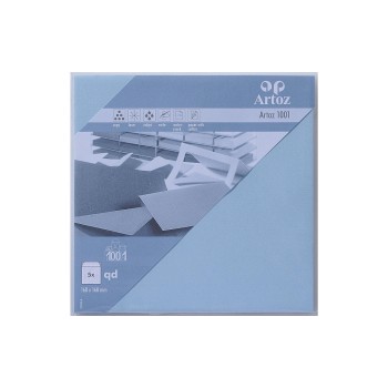 Artoz Couvert 1001 16cmx16cm, 100 gm2, pastellblau, 5 Blatt