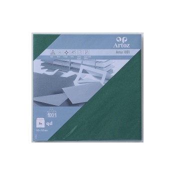 Artoz Couvert 1001 16cmx16cm, 100 gm2, Racinggreen, 5 Blatt