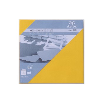 Artoz Couvert 1001 16cmx16cm, 100 gm2, Sonnengelb, 5 Blatt
