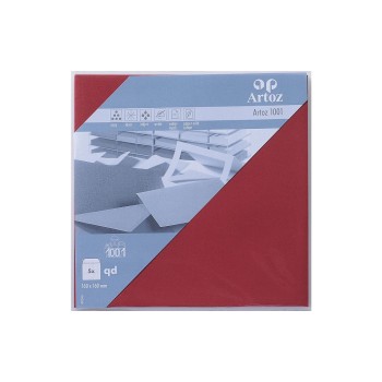 Artoz Couvert 1001 16cmx16cm, 100 gm2, Weinrot, 5 Blatt