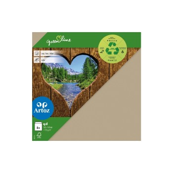 Artoz Couvert Green Line 16x16cm, 118 gm2, kraft, 5 Stück Artoz Couvert Green Line 16x16cm, 118 gm2, kraft, 5 Stück