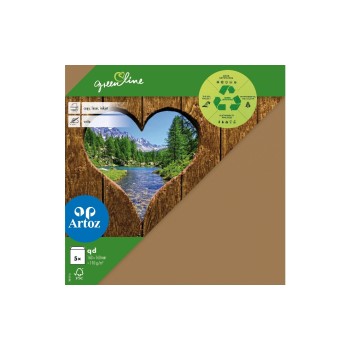 Artoz Couvert Green Line 16x16cm, 104gm2, Braun, 5 Stück Artoz Couvert Green Line 16x16cm, 104gm2, Braun, 5 Stück