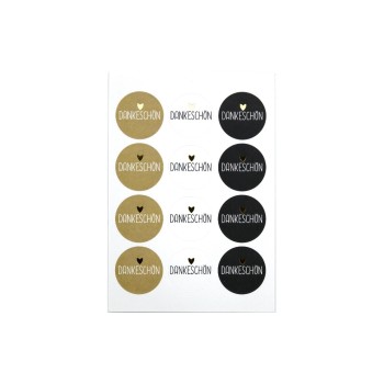 Artoz Autocollant à motif Dankeschön 6 Pièce/s Artoz Autocollant à motif Dankeschön 6 Pièce/s