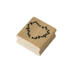 Artoz Timbre à motif Coeur de fleur Brun clair