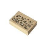Artoz Timbre à motif Prairie fleurie Brun clair
